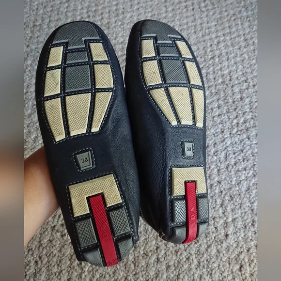 Prada Made in Italy Slip on Navy Loafers size 38
